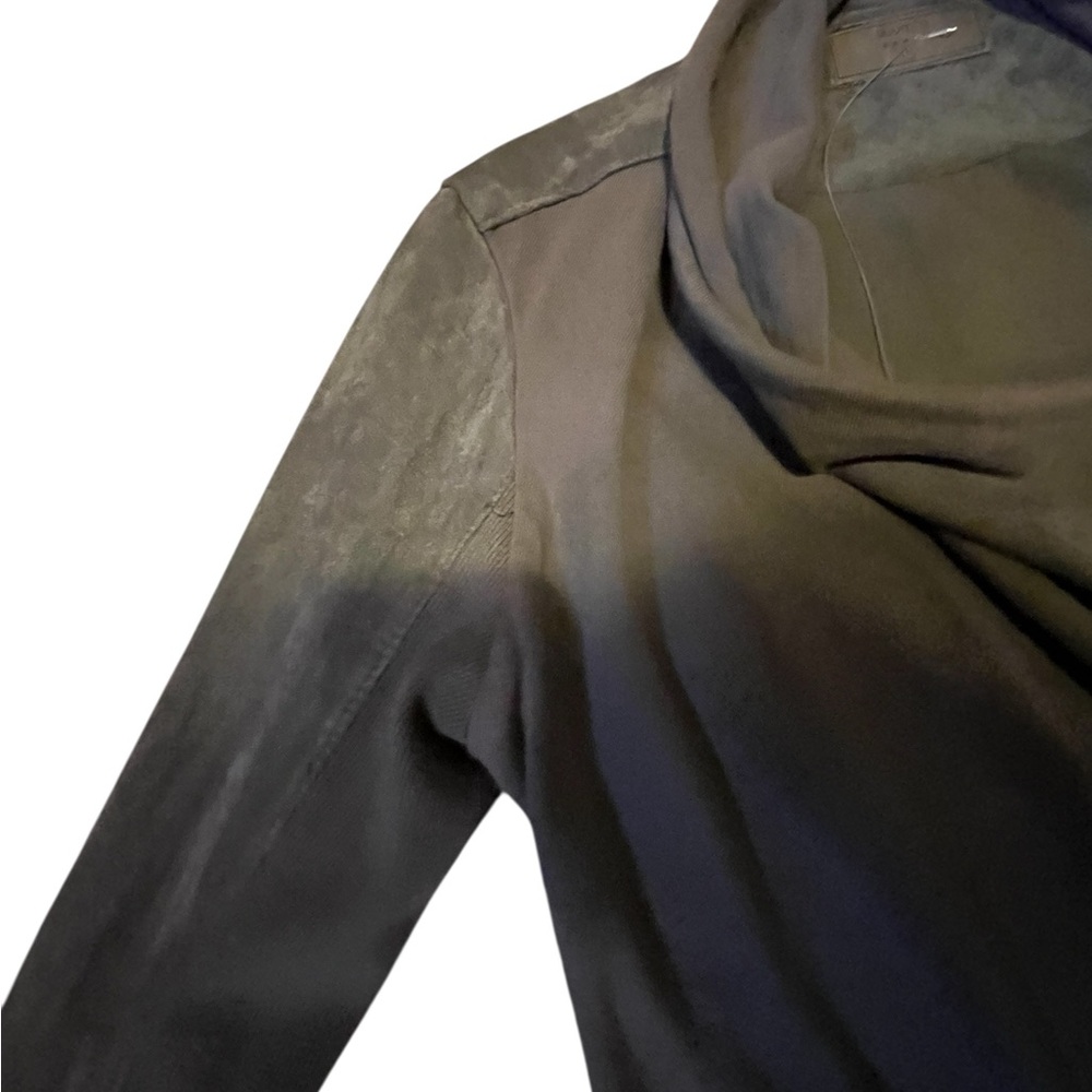 Blank NYC Mixed Media Drape Front Moto Jacket M NWOT - Picture 6 of 6